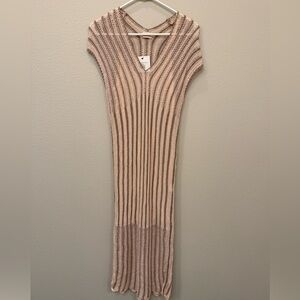 NWT NKN Nekane Blush/Taupe/Silver Knit Dress - Medium - $189 MSRP